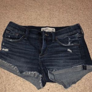 Dark wash jean shorts